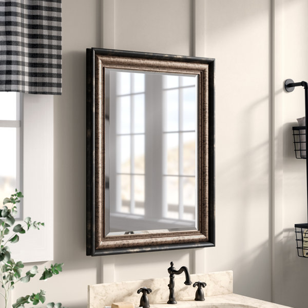 Phoebe Surface Mount Framed 1 Door Medicine Cabinet with 4 Adjustable Shelves