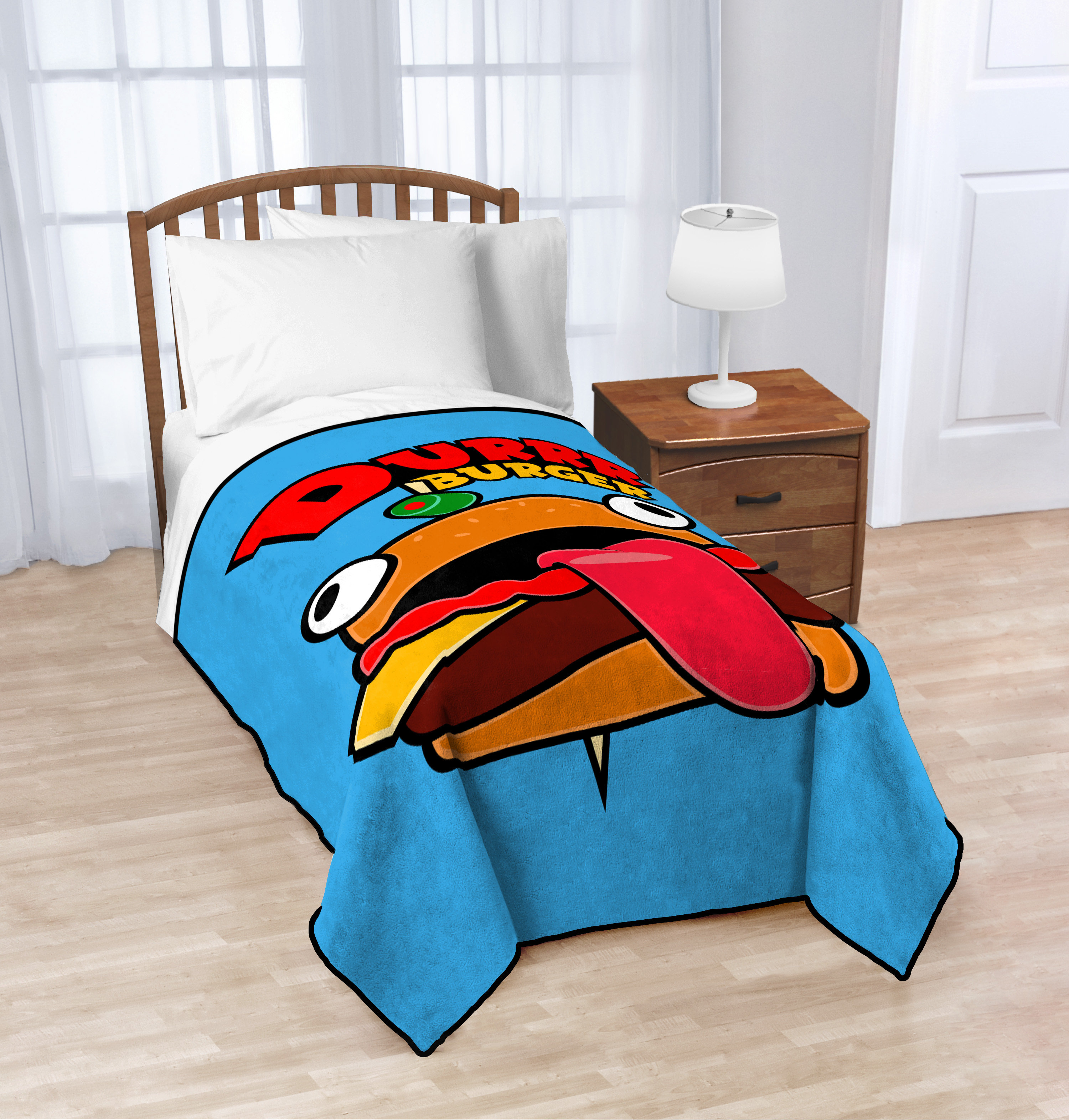 Fortnite Blue Durr Burger Blanket Wayfair