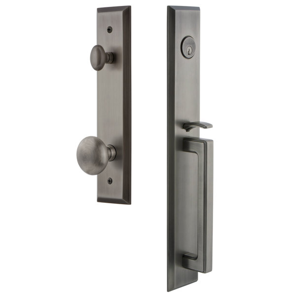 Fifth Avenue D Grip Single Cylinder Handleset with Interior Knob by Grandeur