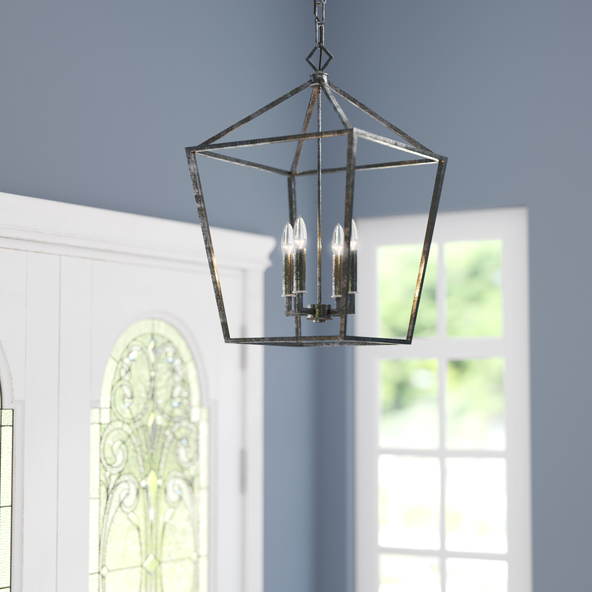 Three Posts Varnum 4Light Foyer Pendant & Reviews Wayfair