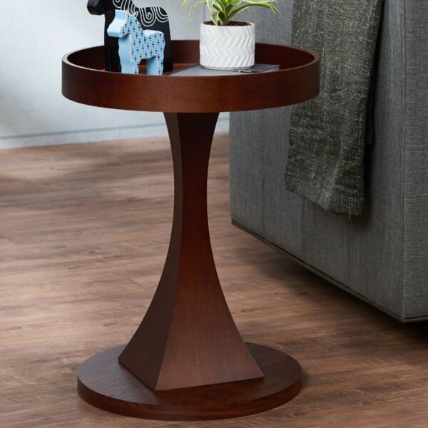 Forsman Contemporary Round Wooden End Table By Latitude Run