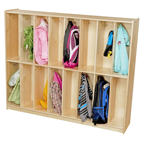 Contender 2 Tier 8 Wide Coat Locker by Wood Designs
