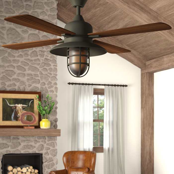 Loon Peak 52 Barcus 4 Blade Ceiling Fan Light Kit Included
