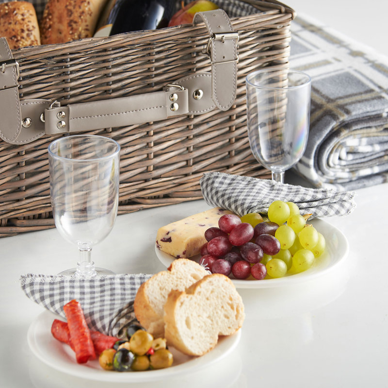 VonShef Deluxe 2 Person Traditional Wicker Picnic Basket & Reviews