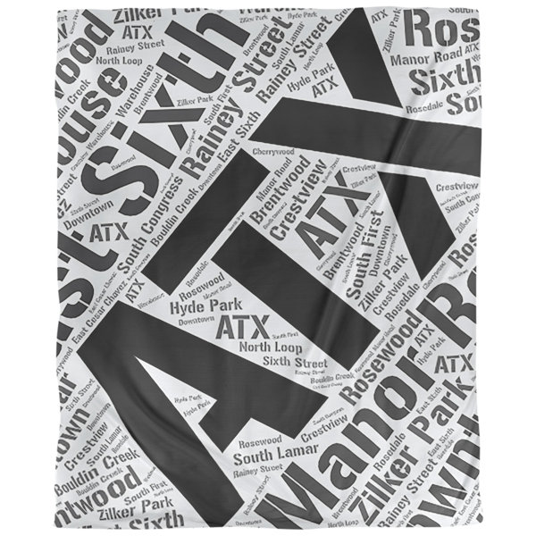 Austin Texas Districts Single Reversible Duvet Cover