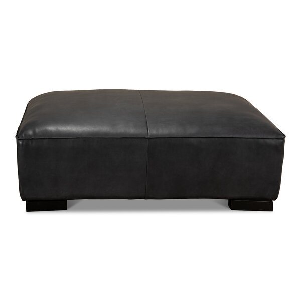 Stavern Leather Cocktail Ottoman By Winston Porter