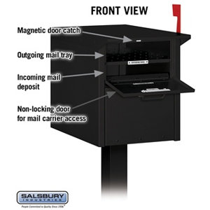 Locking Post Mounted Mailbox