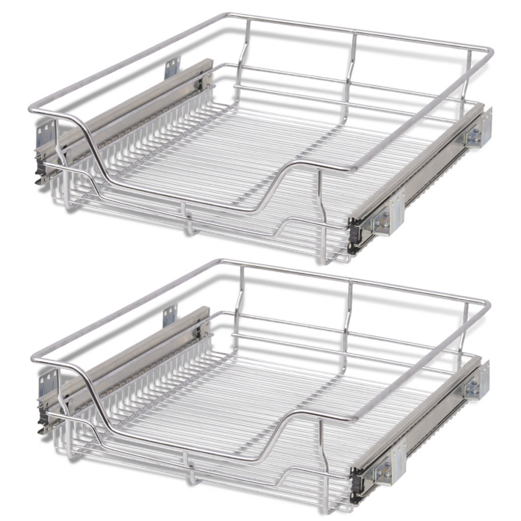 Symple Stuff Pull Out Wire Under Shelf Basket Reviews Wayfair