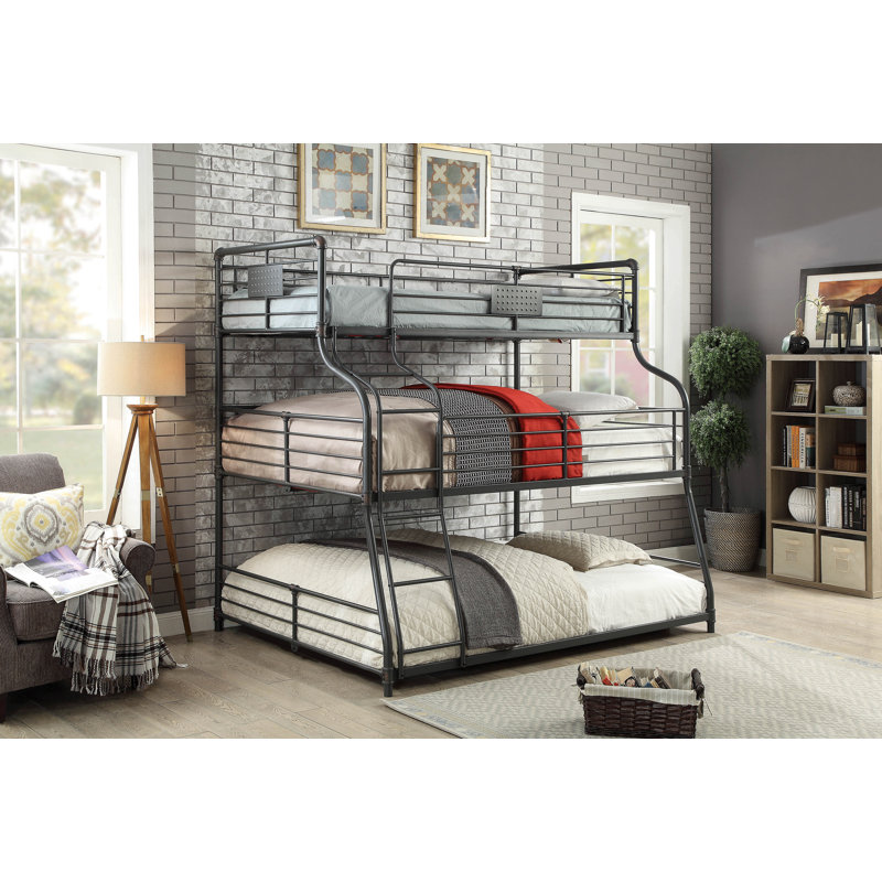 Harriet Bee Prather Twin Over Full Queen Triple Bunk Bed Wayfair Prather Twin Over Full Queen Triple Bunk Bed