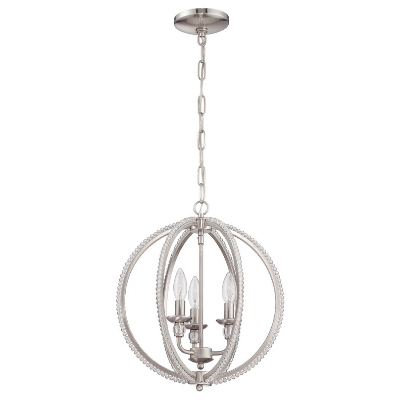 Clarice 3 - Light Candle Style Globe Pendant