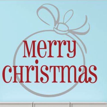 Merry Christmas Wall Decal Design With Vinyl Size: 18