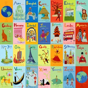 A-Z World Canvas Art