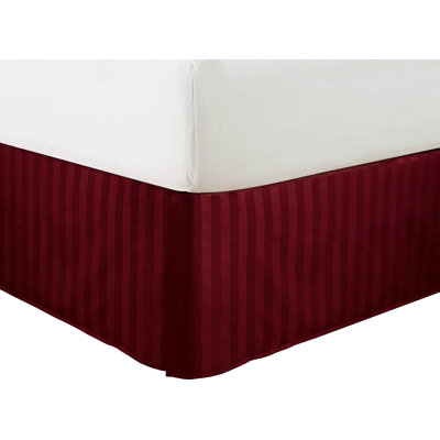 1500 Thread Count 14" Bed Skirt ELEGANT COMFORT Color: Burgundy, Size: Full
