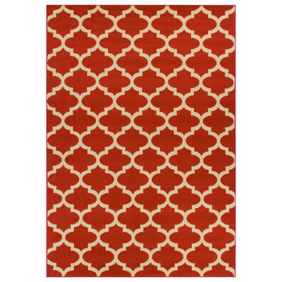 Charlton Home Verner Trellis Red Area Rug Wayfair