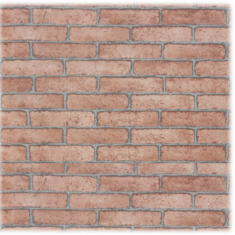 Upscale Designs by EMA 25' x 24" Brick 3D Embossed Wallpaper Roll