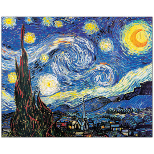 "Notte Stellata" by Van Gogh Art Print Plaque East Urban Home