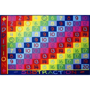 Fun Time Addition Classroom Area Rug