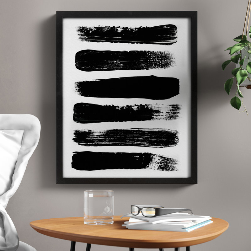 Zipcode Design Paint Strokes Black And White Abstract Picture