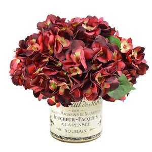 Hydrangea Bouquet in French Label Pot Floral Arrangement