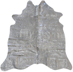 Beautiful Elegant Overlay Premium Hand-Woven Silver/White Area Rug by Rug Factory Plus