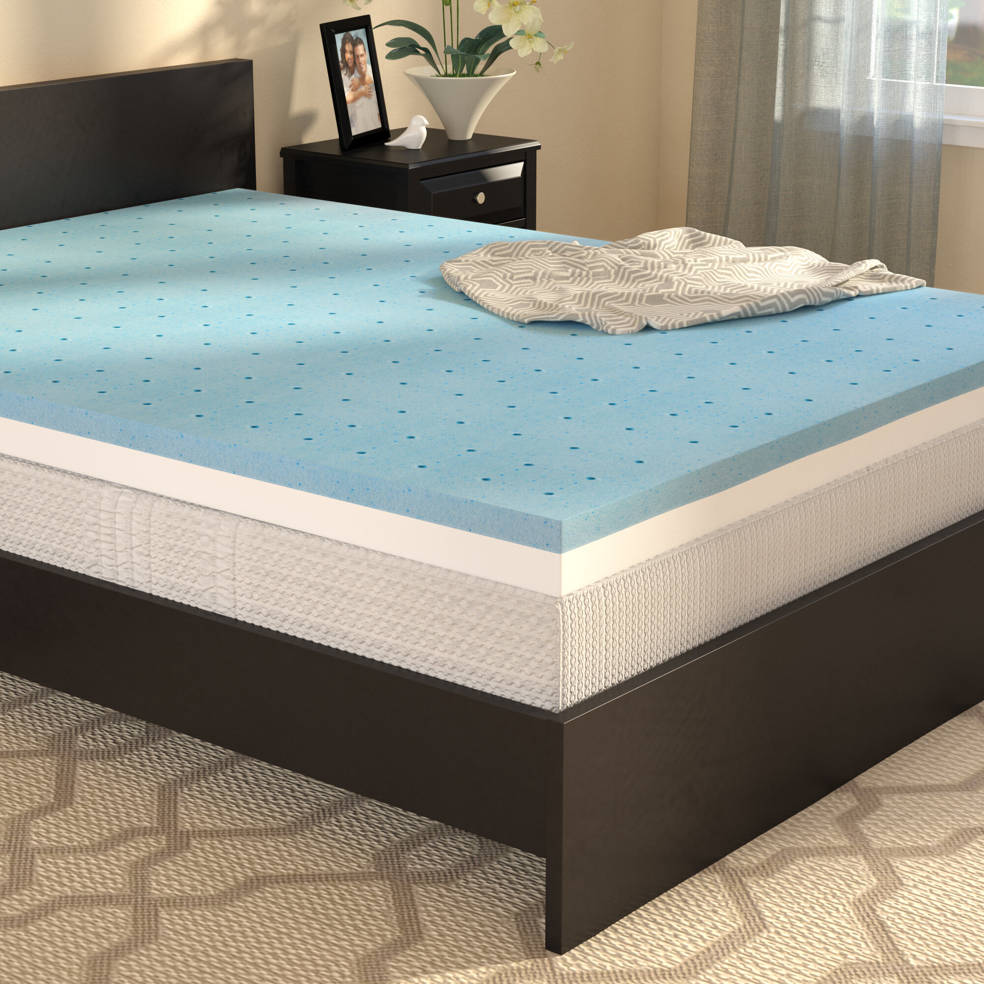 Alwyn Home Queen 10" Gel Memory Foam Mattress Topper ...