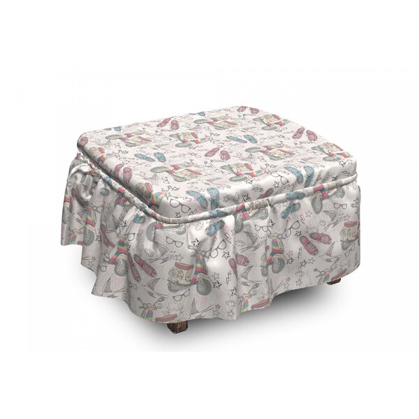 Grunge Teen Youth Fun Ottoman Slipcover (Set Of 2) By East Urban Home