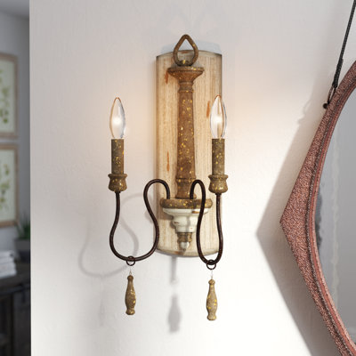 Armande 2-Light Candle Wall Light Lark Manor