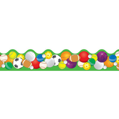 Sports Balls Scalloped Classroom Border Frank Schaffer PublicationsCarson Dellosa Publications
