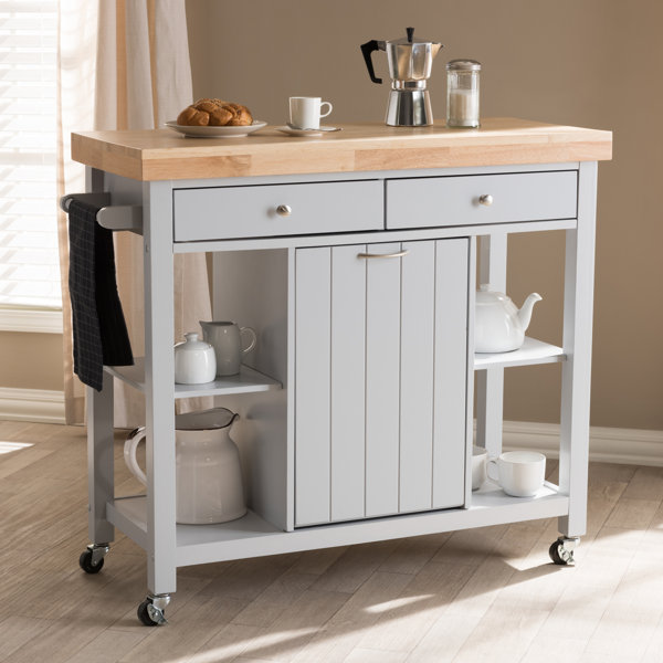 Witkowski Homer Kitchen Cart With Wood Top By Gracie Oaks Best Choices