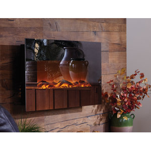 Mirror Onyxu0099 Wall Mount Electric Fireplace
