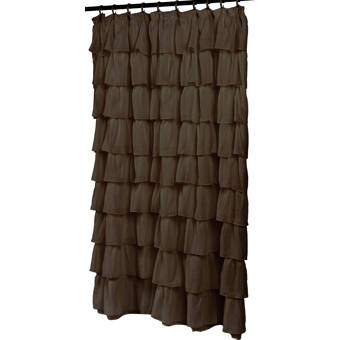 Sweet Home Collection Butterfly Crushed Voile Ruffled Tier Single