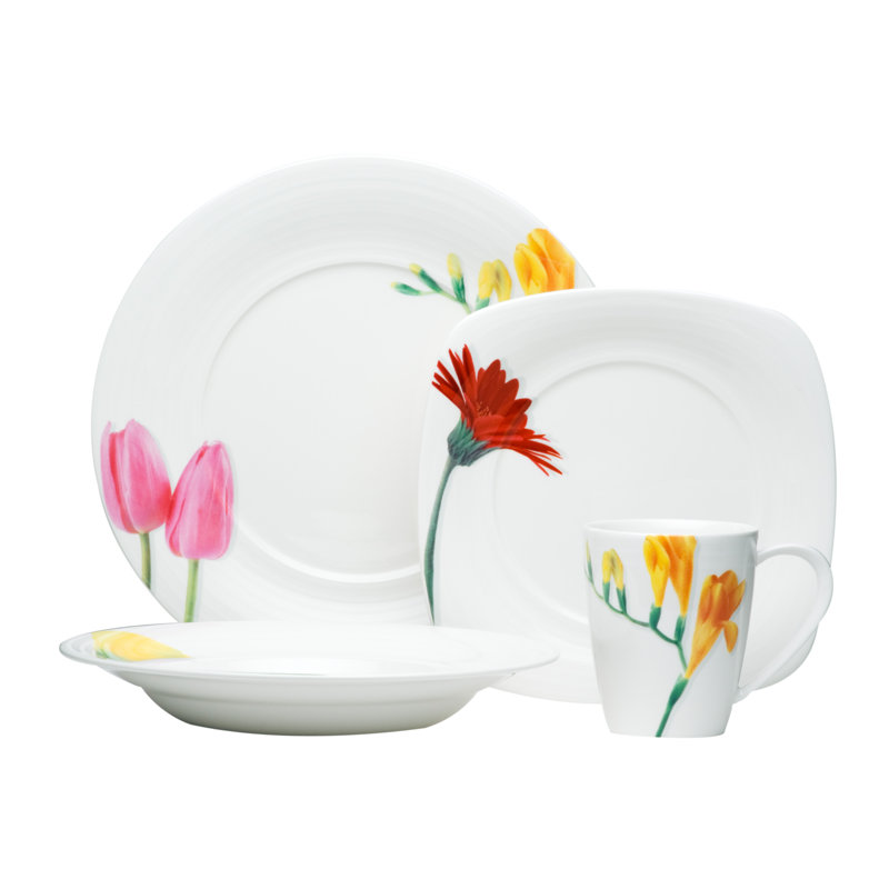 Red Vanilla Dutch Garden 16 Piece Dinnerware Set, Service ... (800 x 800 Pixel)