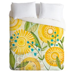 Sun Burst Flowers Duvet Cover Set