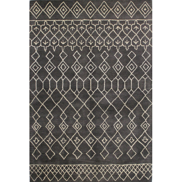 Laflin Charcoal Rug by Wade Logan