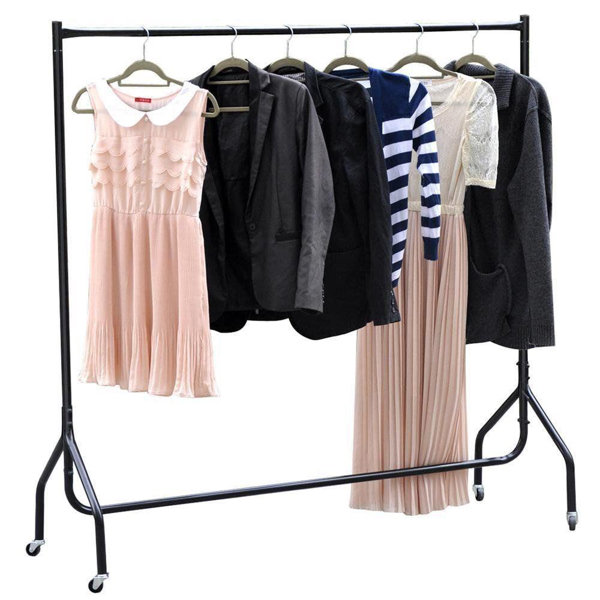 Rebrilliant Witten 47 W Garment Clothing Rail Heavy Duty Hanging