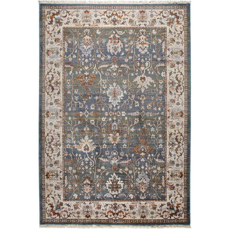 Charlton Home Kalish Distressed Green Area Rug & Reviews Wayfair