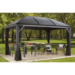 Moreno 10 Ft. W x 12 Ft. D Aluminum Permanent Gazebo