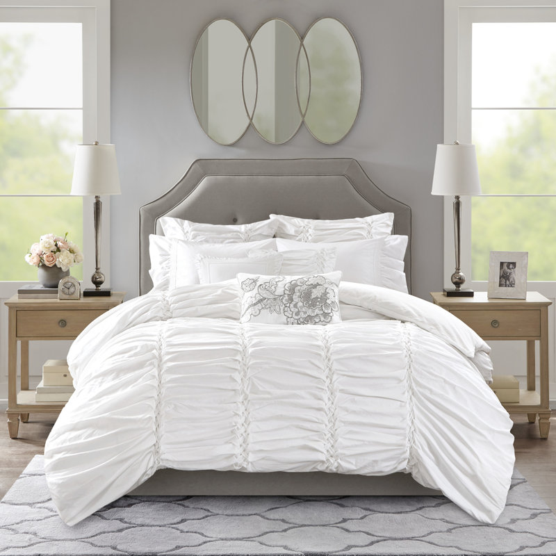 Madison Park Signature Gardenia Cotton Comforter Set Wayfair Madison Park Signature Gardenia Cotton