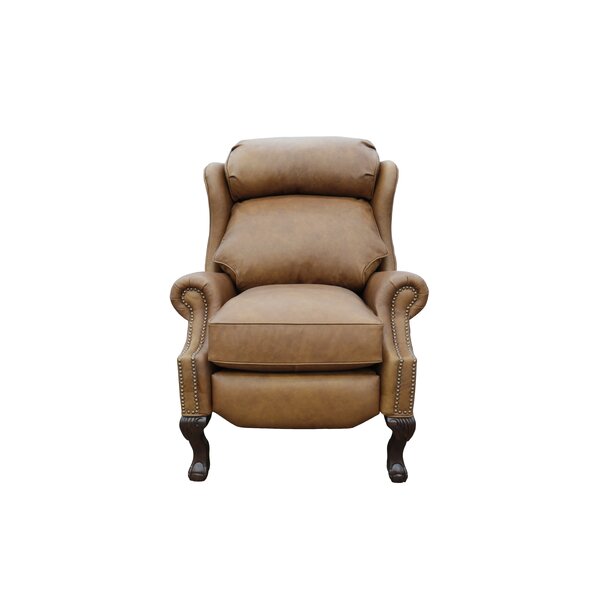 Verne Leather Manual Recliner By Canora Grey