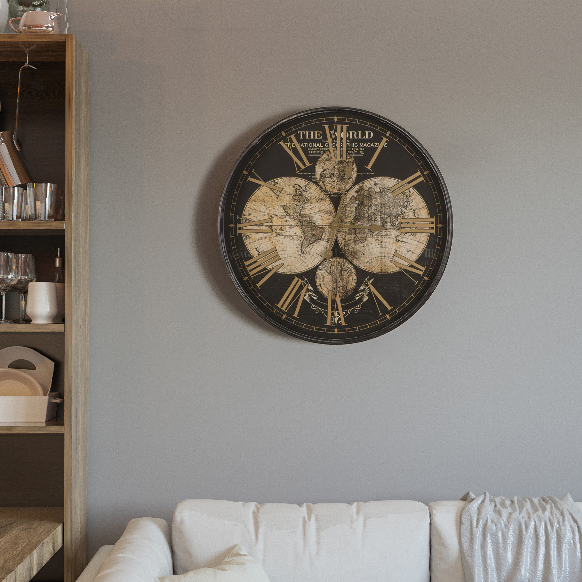 Darby Home Co Oversized Adelheid 26 7 Wall Clock Reviews Wayfair