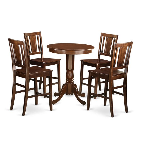 5 Piece Counter Height Pub Table Set By Wooden Importers Discount