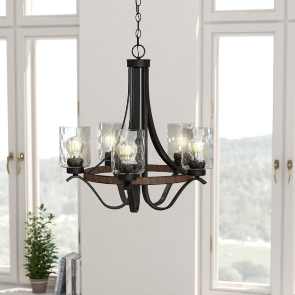 Sabo Indoor 5-Light Shaded Chandelier by Laurel Fo