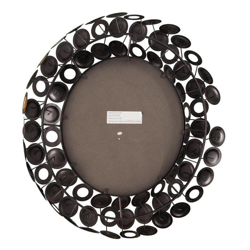 Latitude Run Round Galvanized Burnished Gold and Copper Decorative Wall