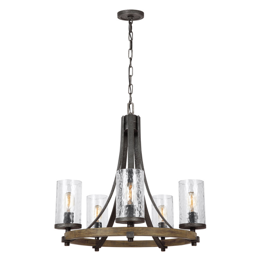 Forada 5-Light Wagon Wheel Chandelier
