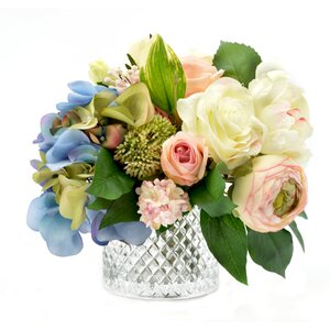 Mixed Hydrangea and Rose Bouquet