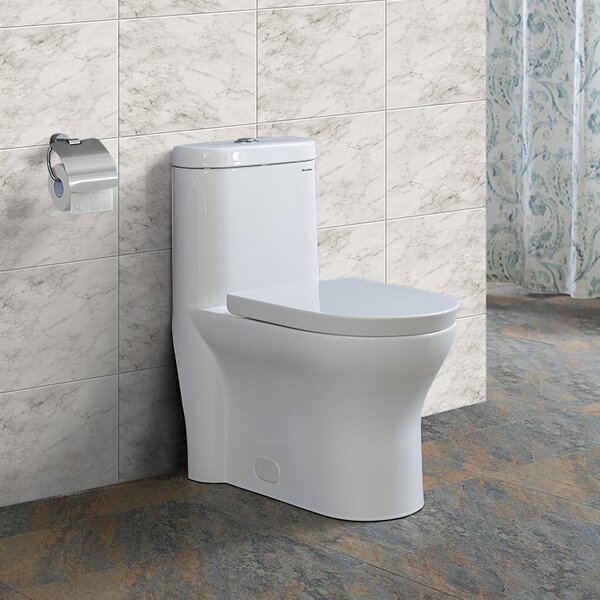 Monaco® Dual-Flush Elongated One-Piece Toilet (Seat Included) by Swiss Madison