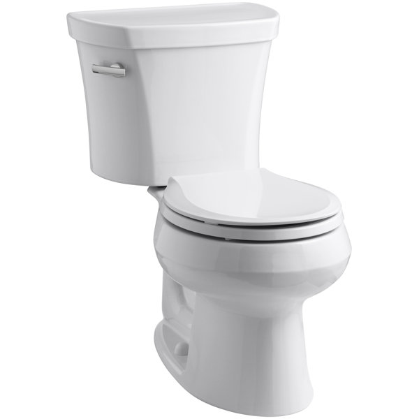 Wellworth Two-Piece Round-Front 1.28 GPF Toilet with Class Five Flush Technology and Left-Hand Trip Lever by Kohler