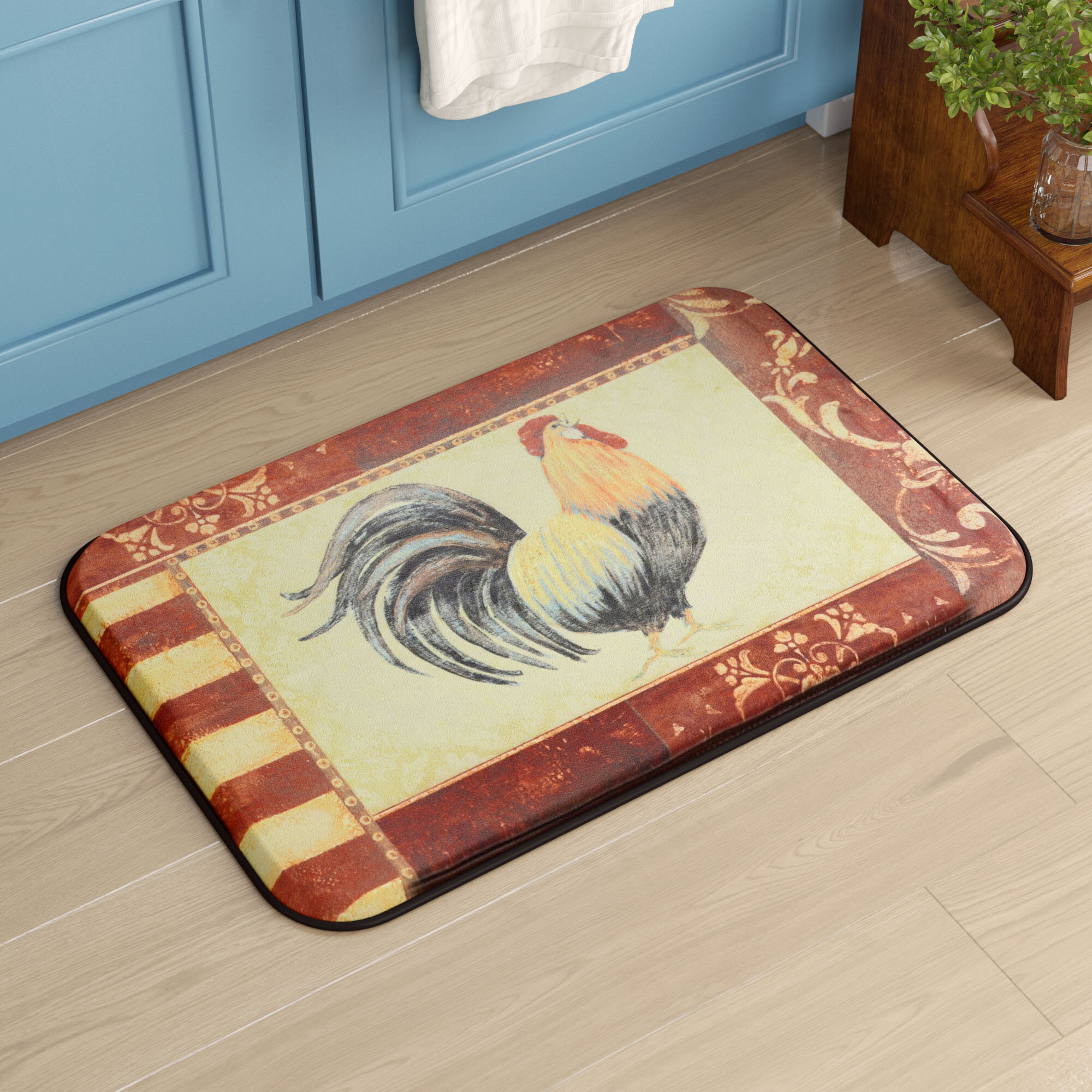 August Grove Greg Oversized Rooster Kitchen Mat Reviews Wayfair