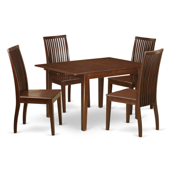 Lorelai 5 Piece Solid Wood Dining Set By Alcott Hill New