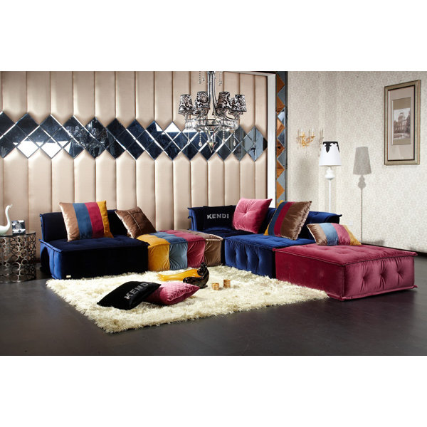 Aidy Modular Sectional with ottoman by Bungalow Ro